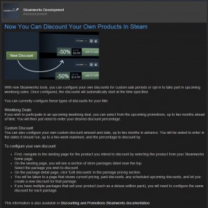 les développeurs peuvent proposer leurs promotions sur Steam