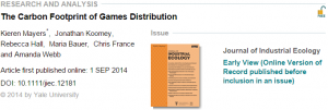 The Carbon Footprint of Games Distribution   Mayers   2014   Journal of Industrial Ecology   Wiley Online Library