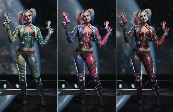 Injustice 2 Harley Quinn couleurs skins