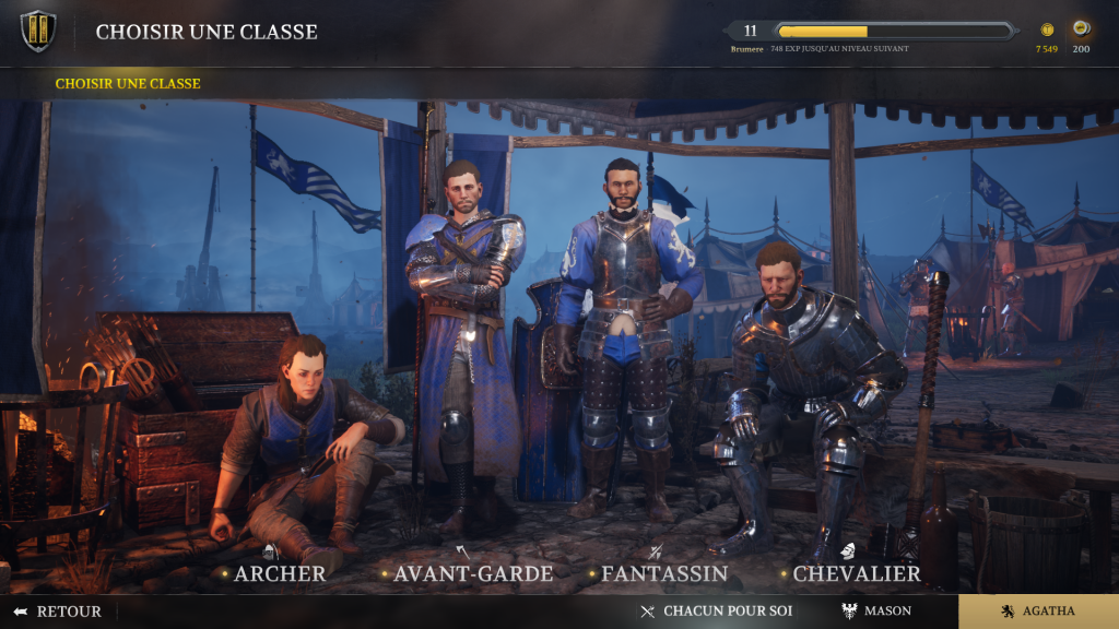 Chivalry II : Medieval Warfare classes