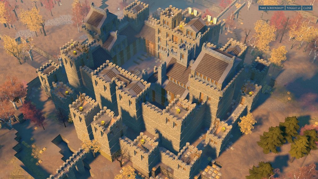 Une construction fortifiée d'envergure dans Going Medieval