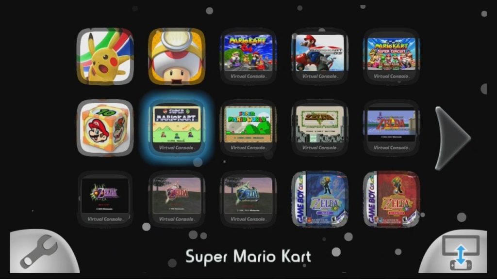La Wii proposait via la console virtuelle, un catalogue d'anciens jeux, répartis sur différentes générations de consoles. Une initiative conservée jusqu'à nos jours avec quelques variations.