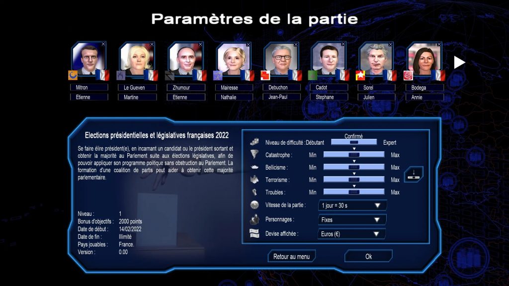 Test Power&Revolution - Geopolitical Simulator 4 - Élections présidentielles françaises