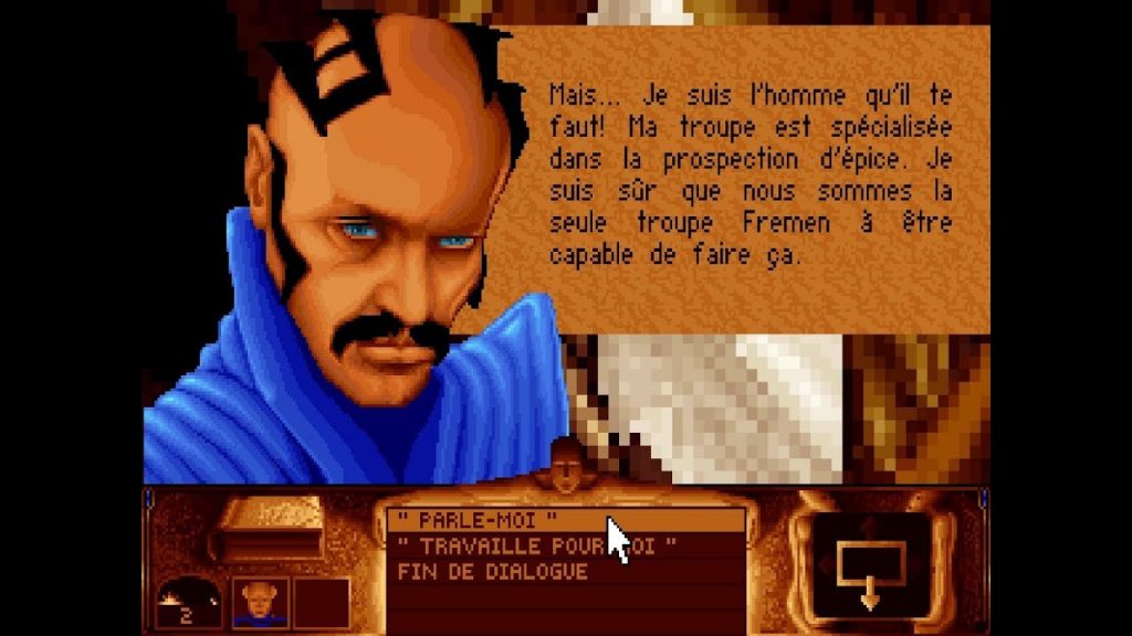 Dialogue dans Dune de Cryo Interactive