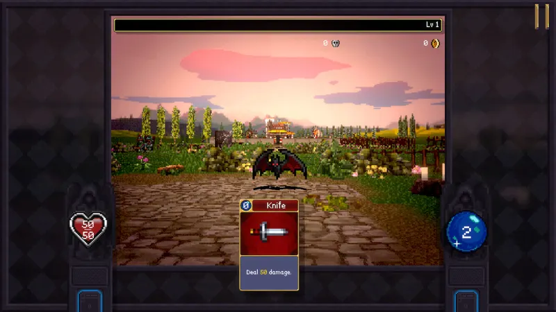 Capture officielle de Vampire Crawlers montrant le contexte de gameplay pour l'étape 2 du guide joueur