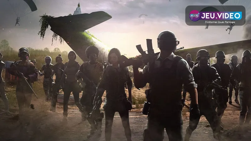 PUBG x PAYDAY avec un survivant armé dans le key art officiel de PUBG Battlegrounds