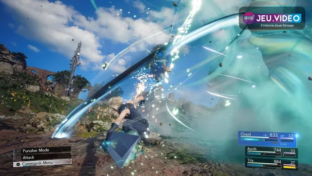 Odin dans Final Fantasy VII Rebirth levant son arme pendant le combat à préparer contre Zantetsuken