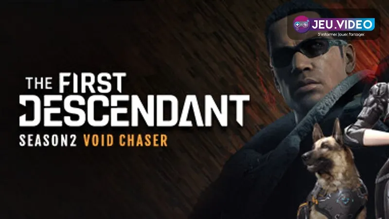 Bannière officielle de The First Descendant avec plusieurs Descendants armés devant une menace mécanique