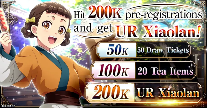 Paliers de préinscription de The Apothecary Diaries Palace Chronicles avec Xiaolan