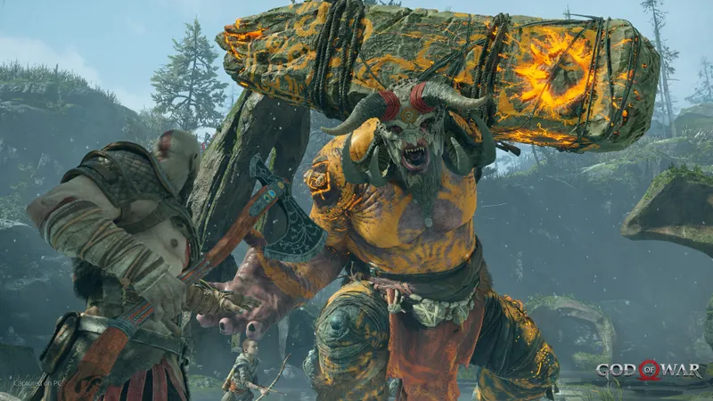 Capture officielle de God of War montrant le contexte de gameplay pour l'étape 3 du guide joueur