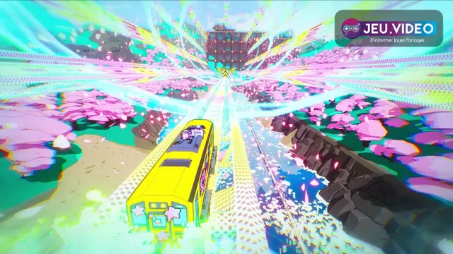 Denshattack skins Creator : train coloré en figure sur des rails urbains