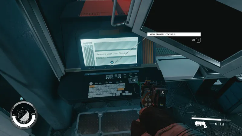 Console de contrôle de gravité principale dans Starfield Shattered Space à utiliser pour stabiliser l’Oracle