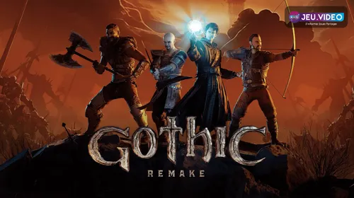 Visuel officiel de Gothic 1 Remake avec le héros et la Colonie