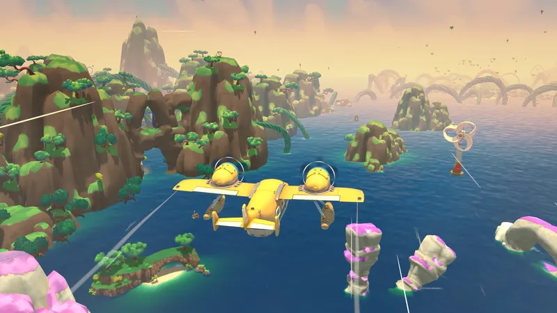Lou’s Lagoon montrant la collecte de ressources avec le Swirler 2000