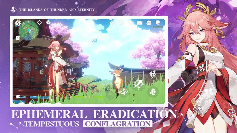 Genshin Impact avis présentant une équipe de personnages jouables