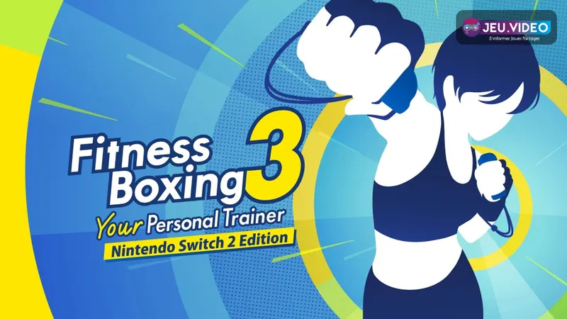 Fitness Boxing 3 sortie Switch 2 avec logo officiel et silhouette de boxe