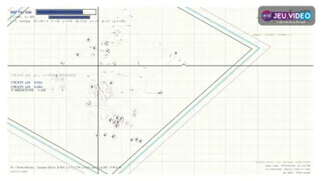 Visuel officiel de P vs NP : Proof by Combat avec une arène néon et des trajectoires de projectiles mathématiques