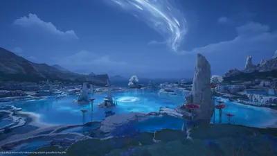 Infinity Nikki version 2.5 montre le Boneyard dans une atmosphère nocturne