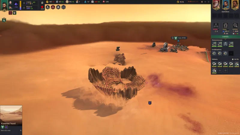 Un ver des sables dans Dune : Spice Wars