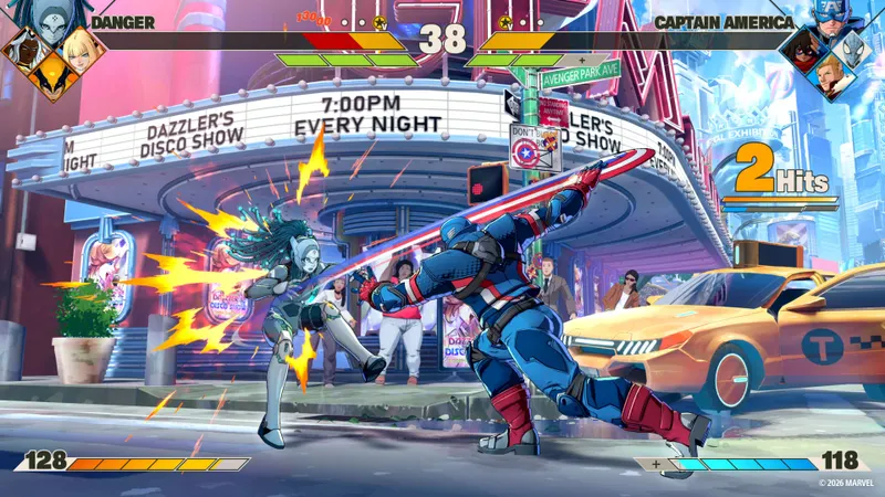 MARVEL Tōkon trailer montrant les combattants Marvel et le style anime du jeu