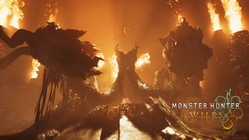 Zone enflammée de Monster Hunter Wilds où adapter ses objets avant une chasse dangereuse