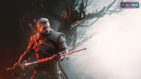 Extension The Witcher 3 Songs of the Past avec Geralt face à une créature sombre