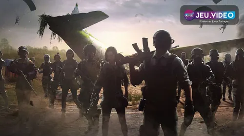 PUBG x PAYDAY avec un survivant armé dans le key art officiel de PUBG Battlegrounds