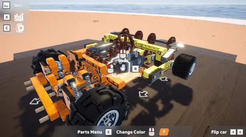 Véhicule personnalisé de Screw Drivers présenté dans un environnement de construction mécanique