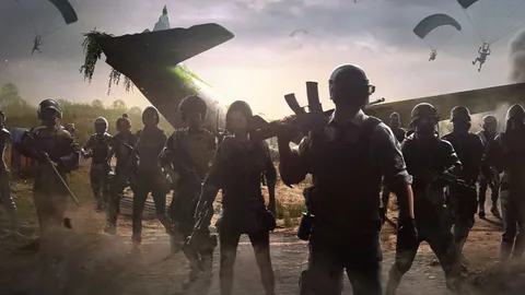 PUBG x PAYDAY avec un survivant armé dans le key art officiel de PUBG Battlegrounds