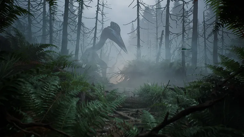 The Lost Wild montrant une jungle dense propice à la survie
