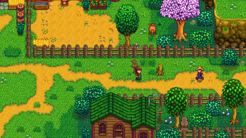 Capture officielle de Stardew Valley montrant des ressources cultivées et récoltées pouvant servir de cadeaux aux habitants.