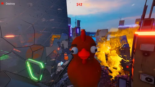 Chickzilla : visuel officiel de la destruction urbaine et de l’action sous contrainte de temps