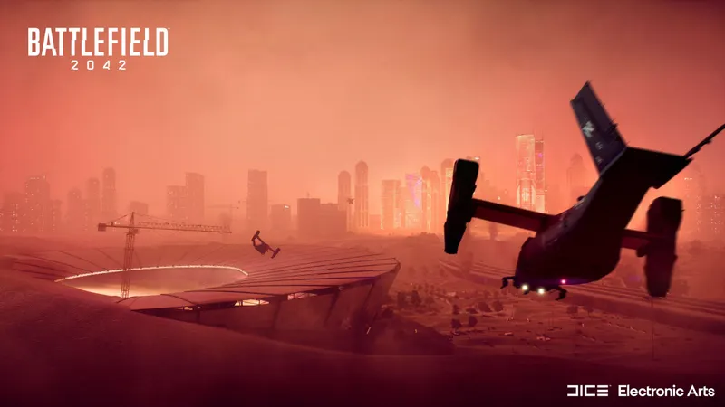Carte Hourglass de Battlefield 2042 avec grands espaces pour planifier les routes entre objectifs en Conquête