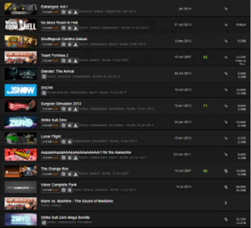 jeux Steam compatibles avec l'occulus Rift