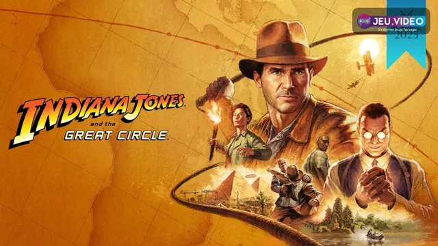 Indiana Jones Switch 2 key art officiel avec Indy, logo et personnages principaux