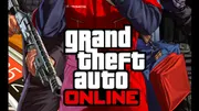 GTA Online mise à jour avec le logo Grand Theft Auto V et les personnages de Los Santos