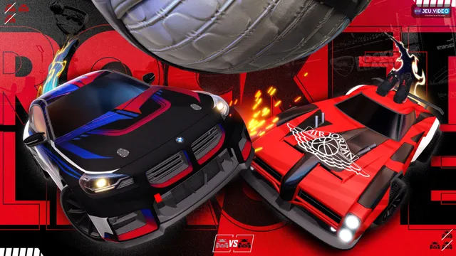 Rocket League Easy Anti-Cheat sur PC avec voitures en duel