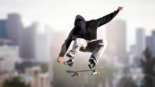 Session Skate Sim mise à jour Throwdown avec skateur en ville