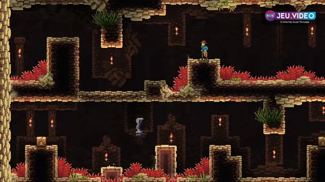 Colin et Floyd progressent dans une caverne de Brave Escape