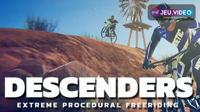 Visuel officiel de Descenders montrant un rider en VTT sur une piste de descente