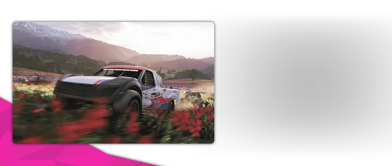 Forza Horizon 6 avec une course off-road dans un champ fleuri japonais