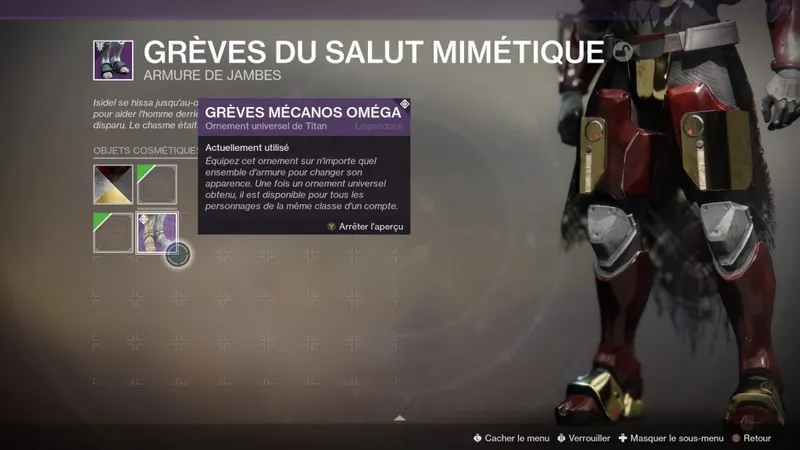 Destiny 2 : Système d'armure 2.0 jambières