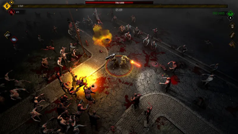 Official Steam screenshot of Yet Another Zombie Survivors showing a team facing zombies