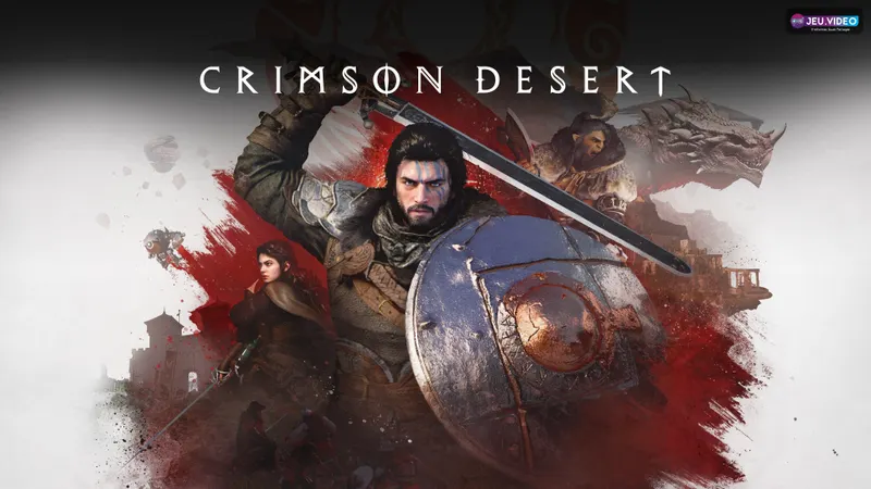 Aigle de fer Crimson Desert avec Kliff et le key art officiel de Pywel