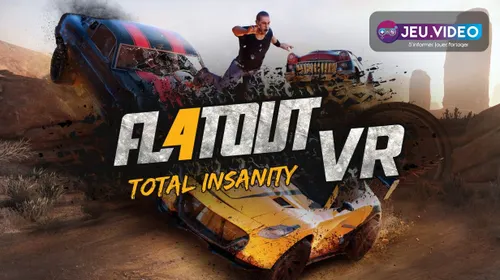FlatOut 4 VR trailer avec voitures détruites et logo du jeu en accès anticipé