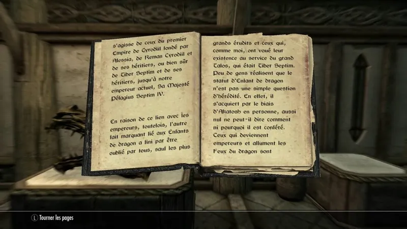 Livre dans Skyrim