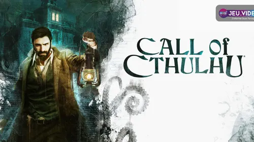 Visuel officiel de Call of Cthulhu montrant le détective Edward Pierce dans une scène d’horreur lovecraftienne, une aventure menée seul