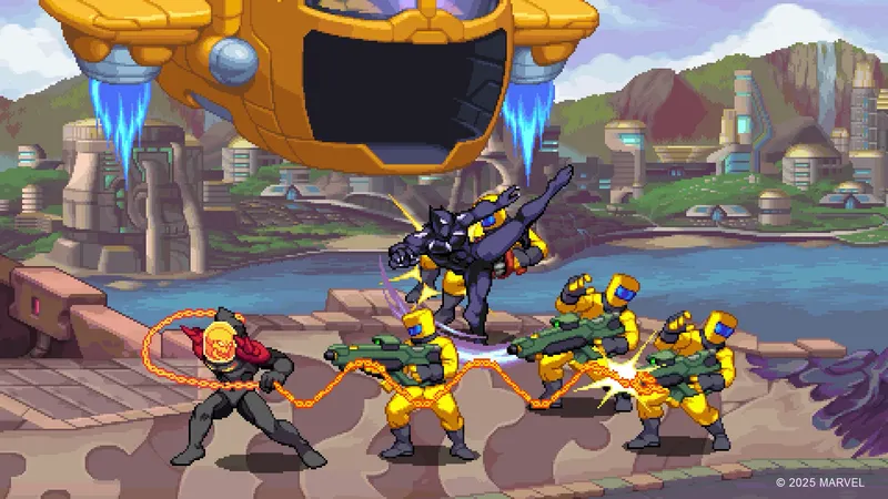 MARVEL Cosmic Invasion combat de boss et pouvoirs lumineux