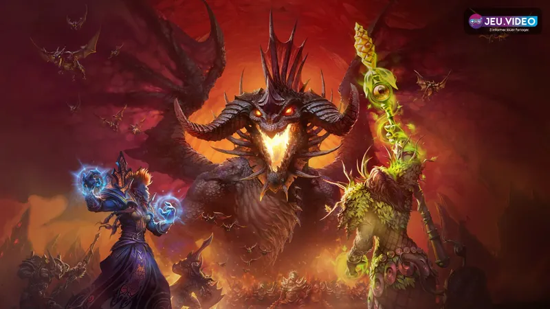 Paysage officiel de World of Warcraft montrant une zone d’exploration où un joueur peut intégrer la récolte de ressources à ses déplacements