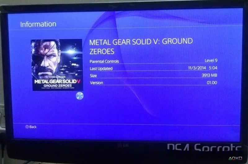 Le poids de Metal Gear Solid 5